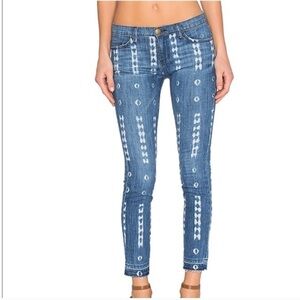 Current/Elliot The Stiletto Kyoto Print Blue Jeans Skinny Size 26